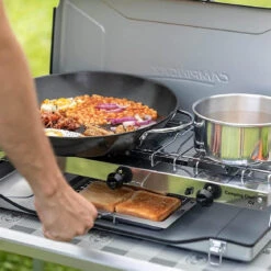 Campingaz Double Burner And Grill Chef Folding CV Stove -Ever Camp k350aa44865165c2c1950ab16a553eb0a