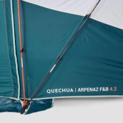 Quechua 4 Man Blackout Tent With Poles - Arpenaz 4.2 F&B -Ever Camp k3c383bdfb0cb04406b660f69de390900