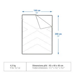 Quechua Camping Sleeping Bag Arpenaz 10° Cotton Double -Ever Camp k4ee04c0415f63c1e3a0fb510d0f5ec73