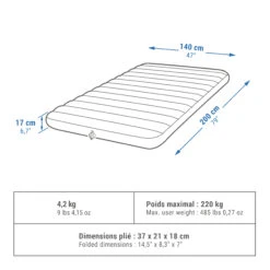 Quechua Inflatable Camping Mattress Air Comfort 140 Cm 2 People 11 Quechua Inflatable Camping Mattress Air Comfort 140 Cm 2 People -Ever Camp k7e4d5ddb184edf420eb433f8fdd2e4b1