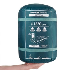 Quechua 2-in-1 Sleeping Bag And Sleeping Bed -Ever Camp k7e50c1ddcc2709663bde9eaa842b3160