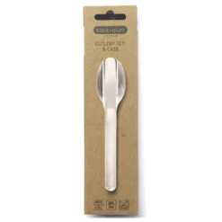 Black+Blum Stainless Steel Cutlery Set With Case Grey -Ever Camp k8d9e7272ef1db3adf45a3320ebadbe12