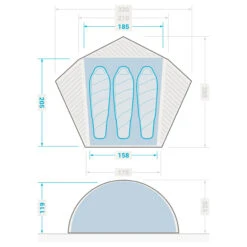 3 Man Dome Trekking Tent - MT900 -Ever Camp kd820af0f861d344440f1cee721775940